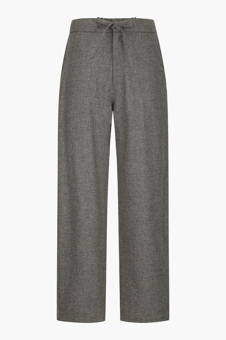 TROUSERS 울 드로우스트링 와이드 캐주얼 팬츠 PA35LA013GR008