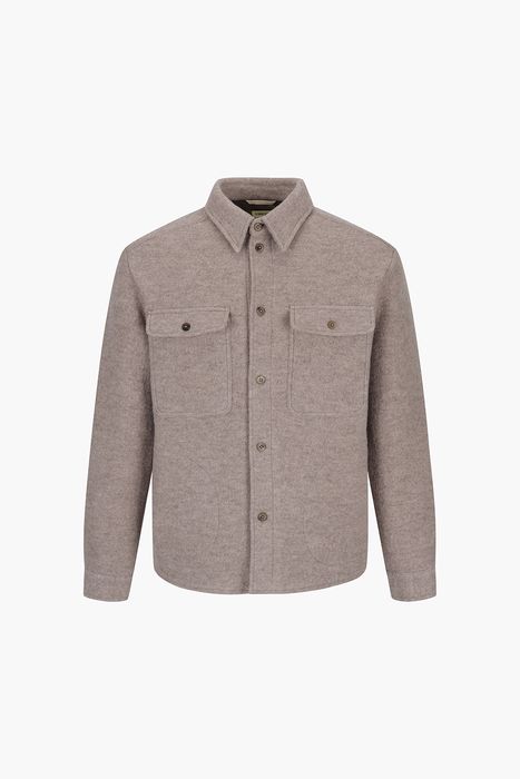 울 오버핏 셔츠형 캐주얼 자켓 SC02LA028BLA002