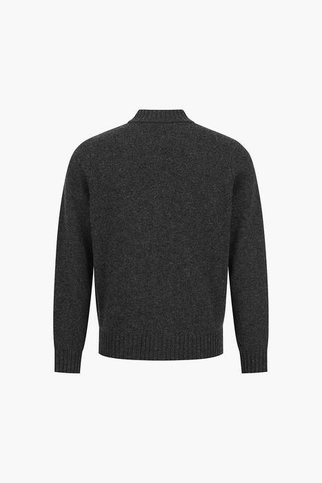 울 골지 헨리넥 니트 집업 BR1107H553906