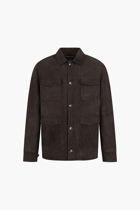 GIUBBINO 소가죽 스웨이드 셔츠형 캐주얼 자켓 196U25327