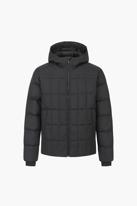 LEO 덕다운 후드 숏 패딩 점퍼 34313LEOBLACK