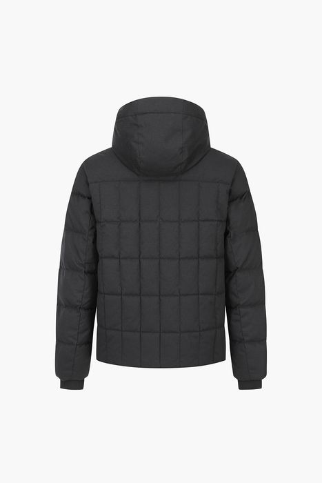 LEO 덕다운 후드 숏 패딩 점퍼 34313LEOBLACK