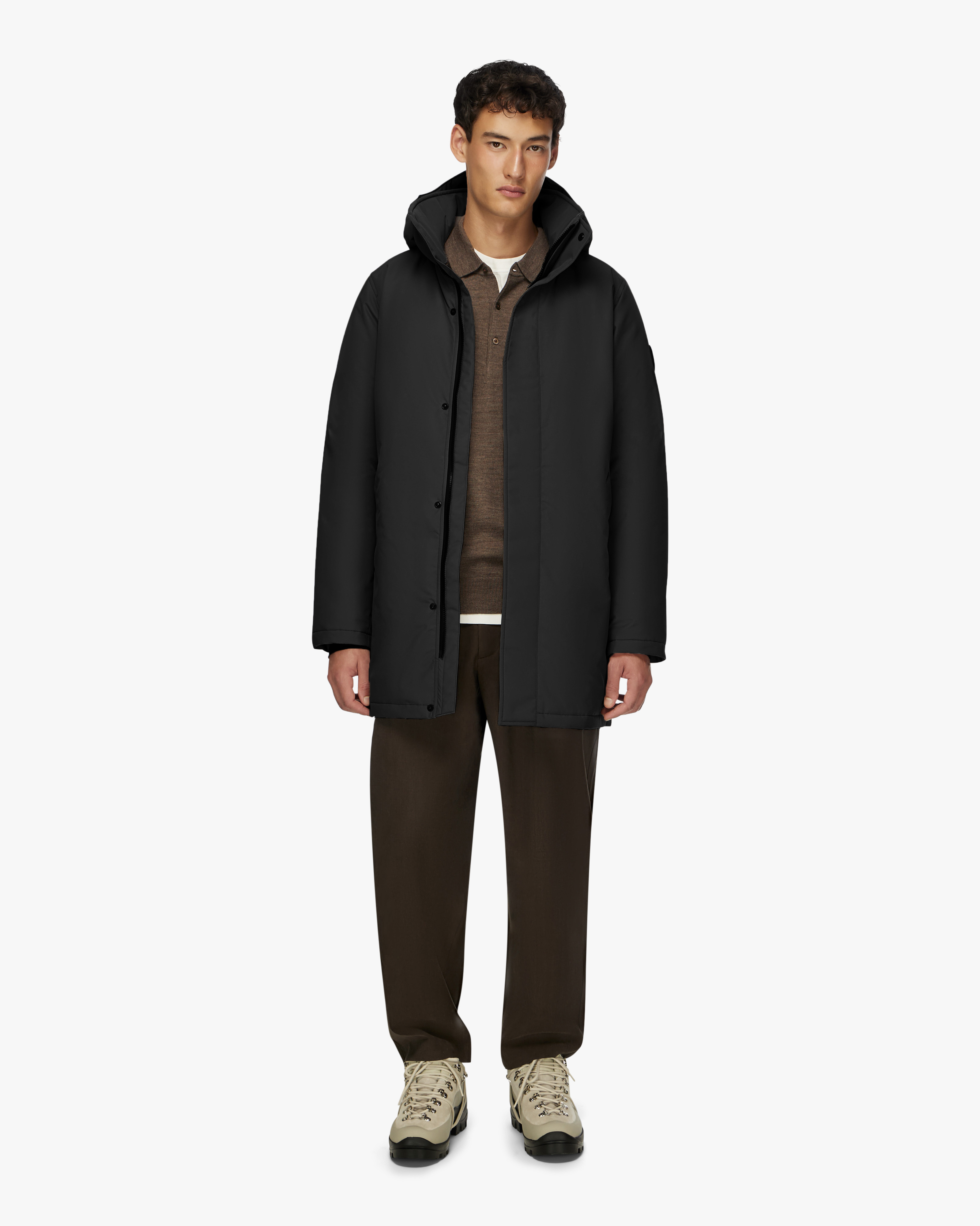 LABRADOR 덕다운 후드 롱 다운 점퍼 35211LABRADORBLACK