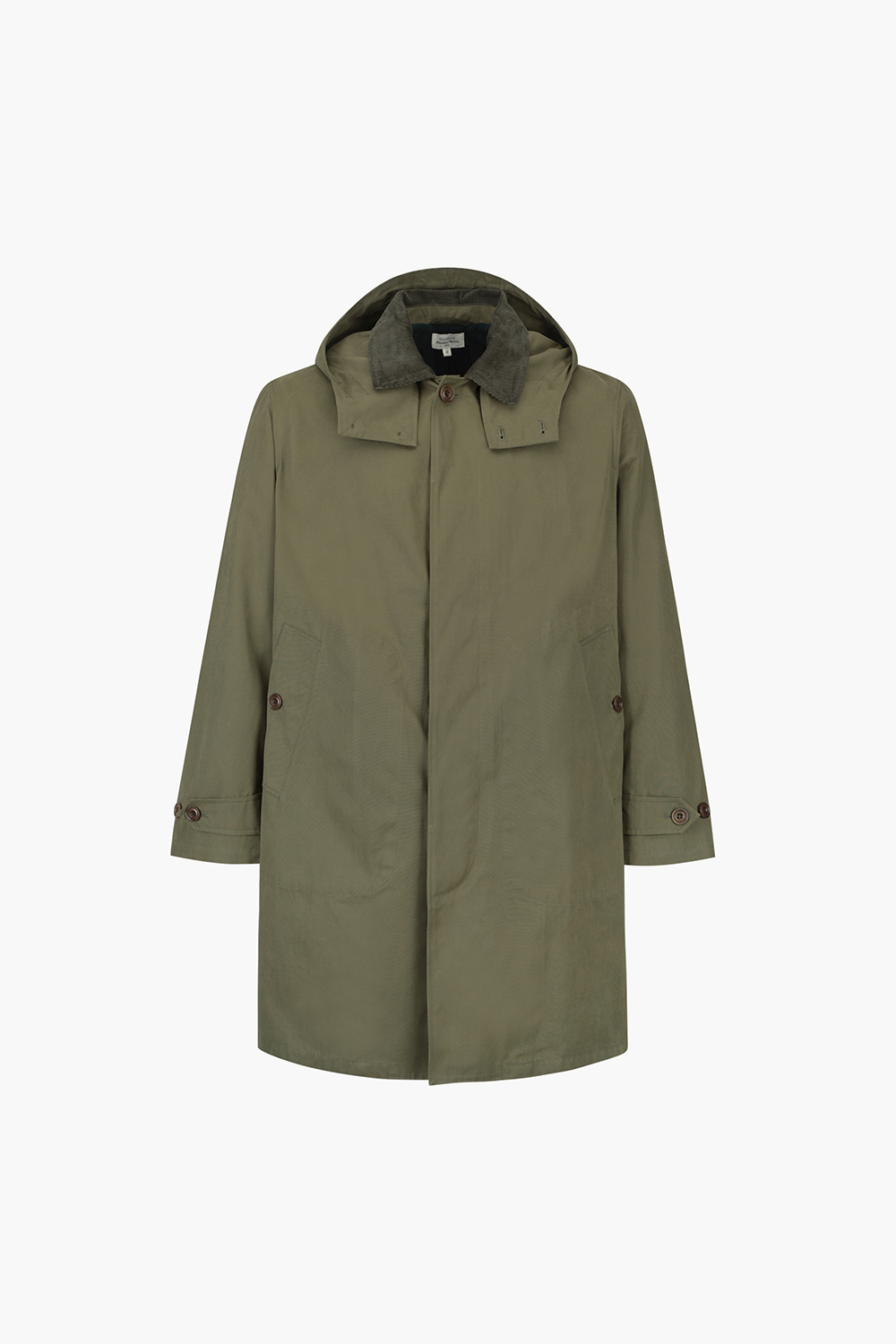 CARL 코듀로이 넥카라 야상 롱 다운 점퍼 BE4811502