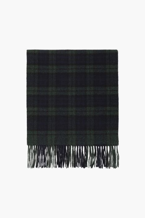 ECHARPE 울 옴브레 체크 프린지 머플러 84651410