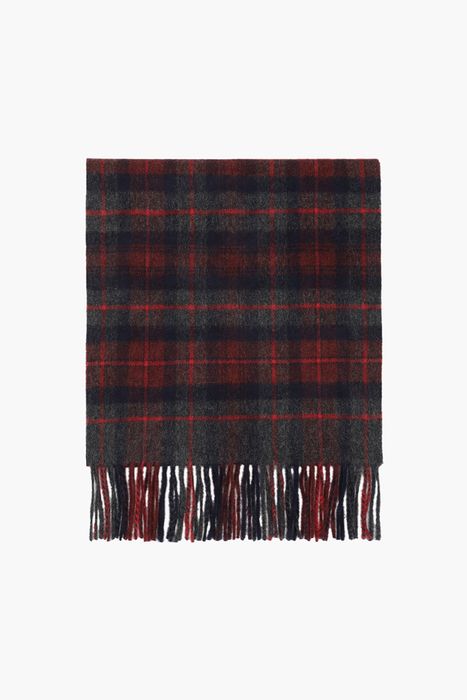 ECHARPE 울 옴브레 체크 프린지 머플러 84651311
