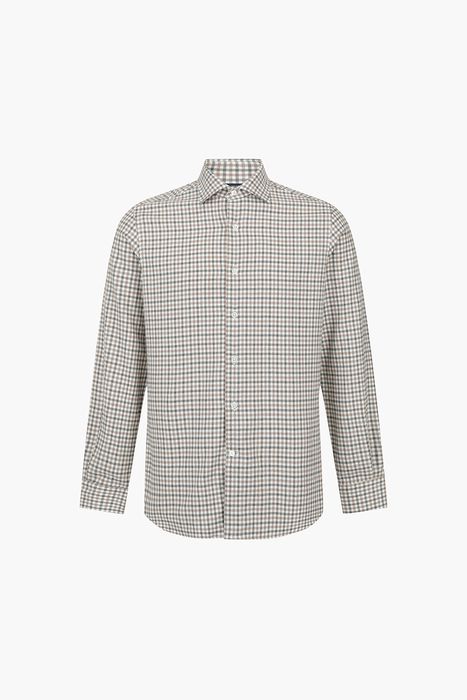 BEAULIEU 코튼 깅엄 체크 셔츠 BE160H540202