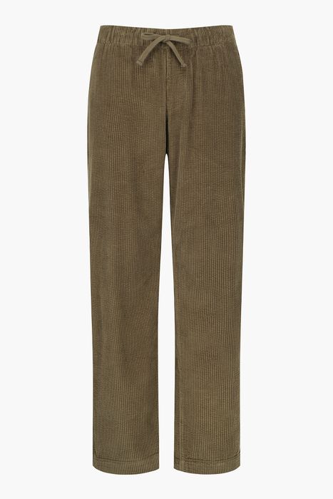 코튼 코듀로이 드로우스트링 스트레이트 캐주얼 팬츠 BE5910453