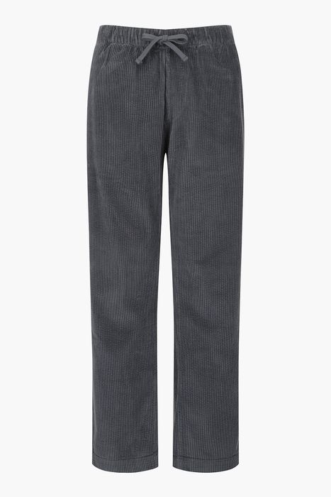 코튼 코듀로이 드로우스트링 스트레이트 캐주얼 팬츠 BE5910454