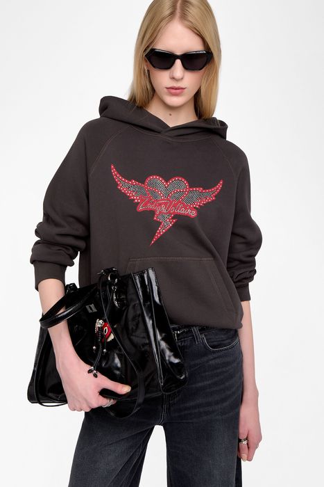 Georgy Heart Wings Strass Hoodie