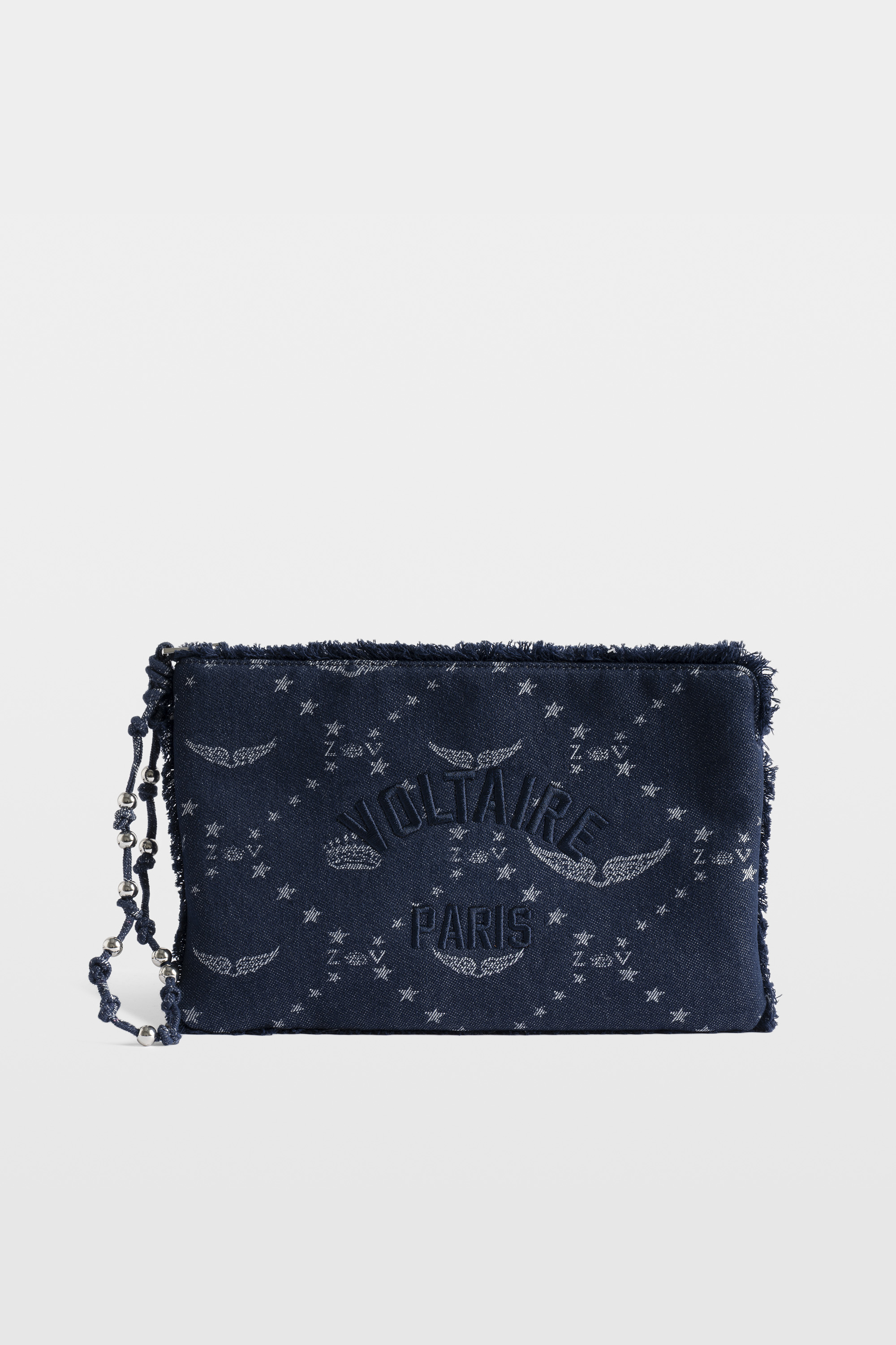 Angel Denim Monogram Clutch