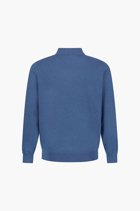 코튼 폴로 베이직 긴소매 니트 26/102BLUE