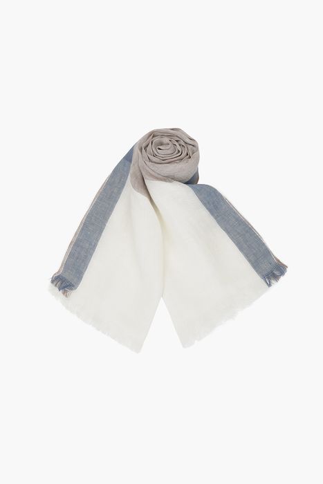 린넨 컬러블럭 스카프 06455P690707