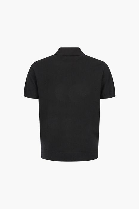 코튼 폴로 베이직 반소매 니트 26/101BLACK