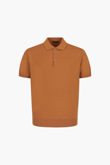 코튼 폴로 베이직 반소매 니트 26/101ORANGE