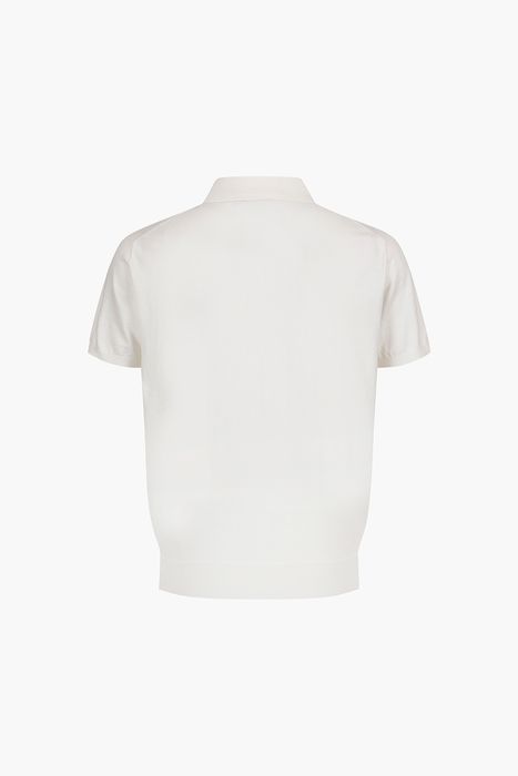 코튼 폴로 베이직 반소매 니트 26/101LT IVORY