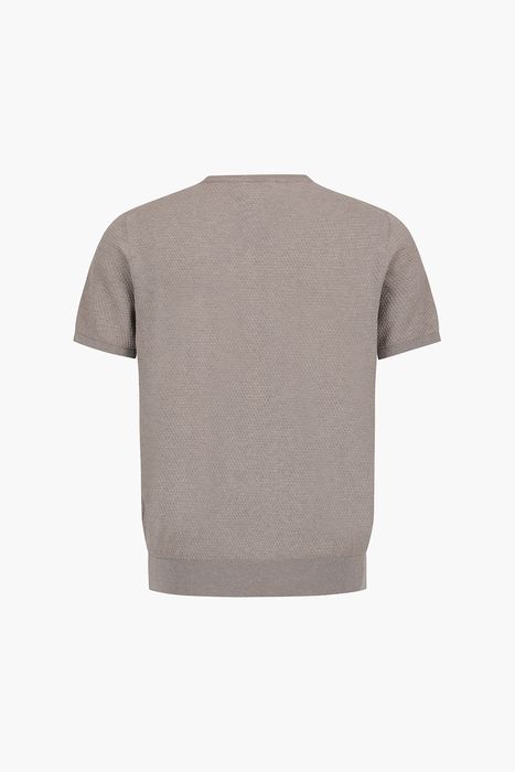 코튼 패턴 짜임 크루넥 반소매 니트 BR1210 2A0025