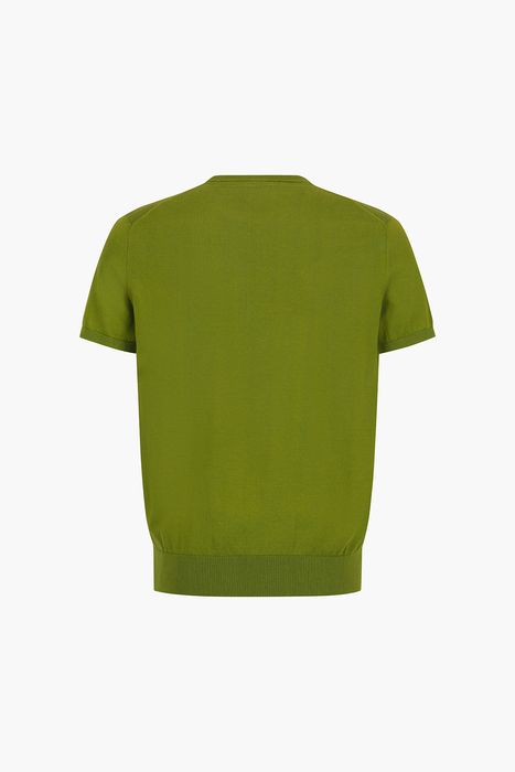 코튼 크루넥 베이직 반소매 니트 BR801MC CS387