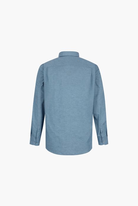 린넨 혼방 솔리드 165 비즈니스 셔츠 블루 SE5SM11LS165SBU