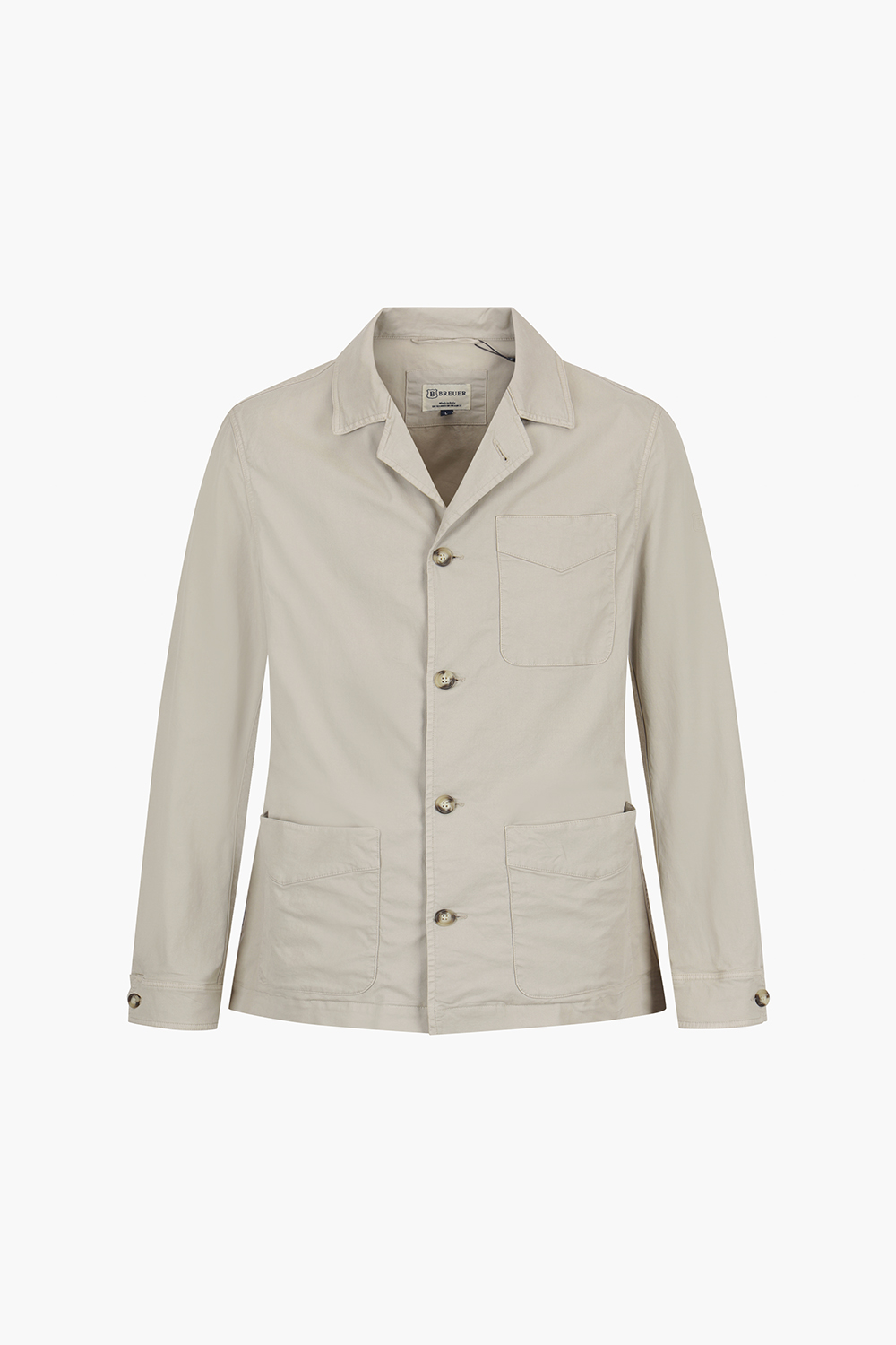 PAINTRE 코튼 라이크라 혼방 소매 로고 자수 101 베이지 캐주얼 자켓