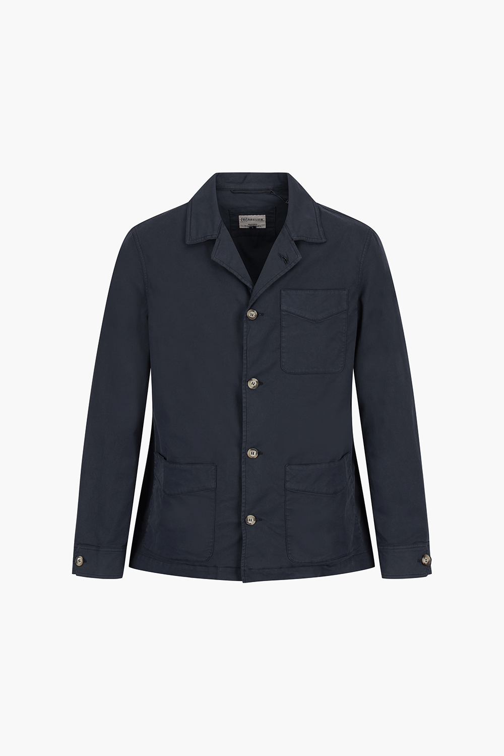 PAINTRE 코튼 라이크라 혼방 소매 로고 자수 101 네이비 캐주얼 자켓