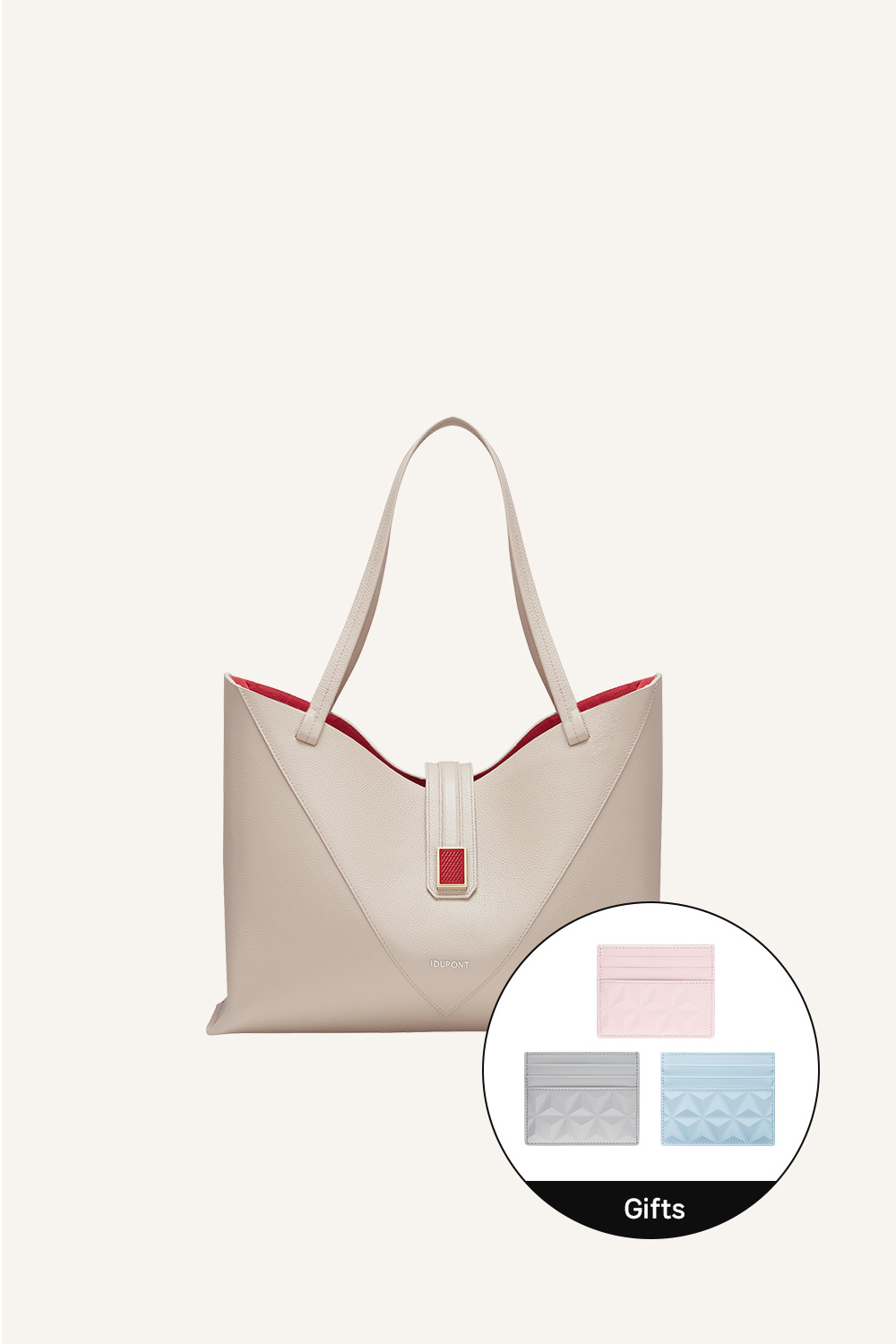 [Gift Set] 빅토리아 토트 베이지 + 에이펙스 카드홀더