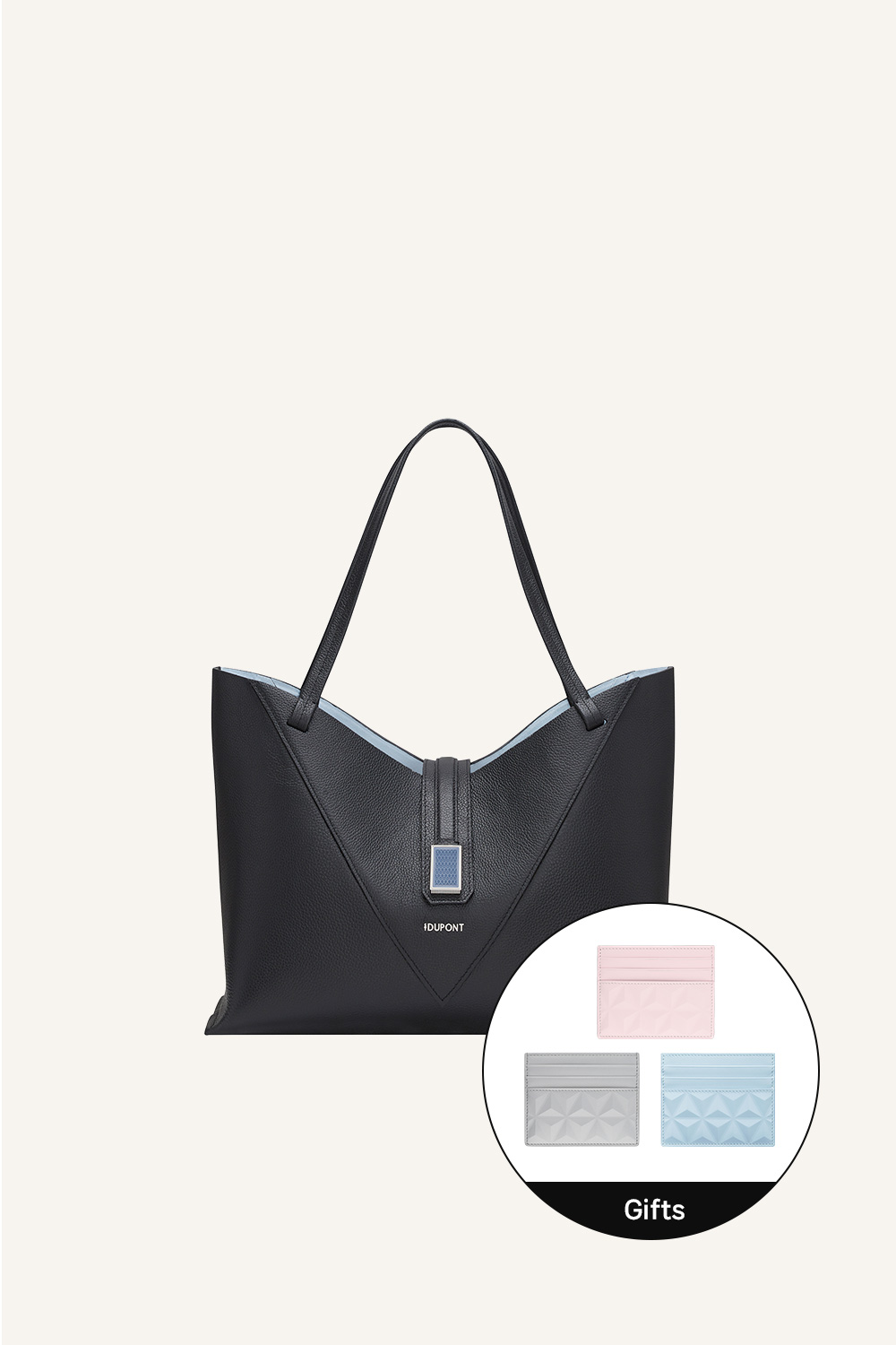 [Gift Set] 빅토리아 토트 블랙 + 에이펙스 카드홀더