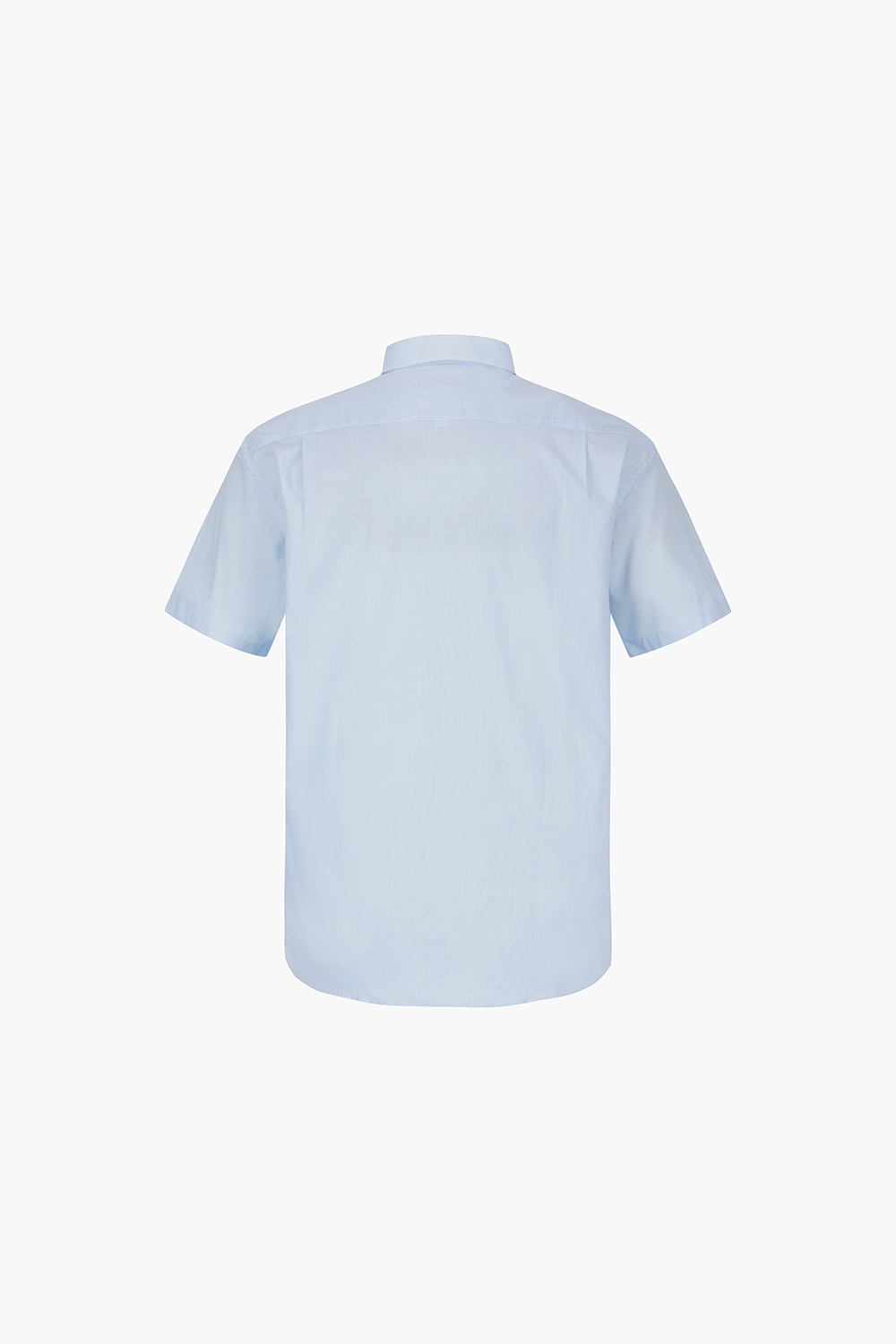 체크 도비 배색 105 비즈니스 반팔 셔츠 블루 SE4MM11HS105SBU