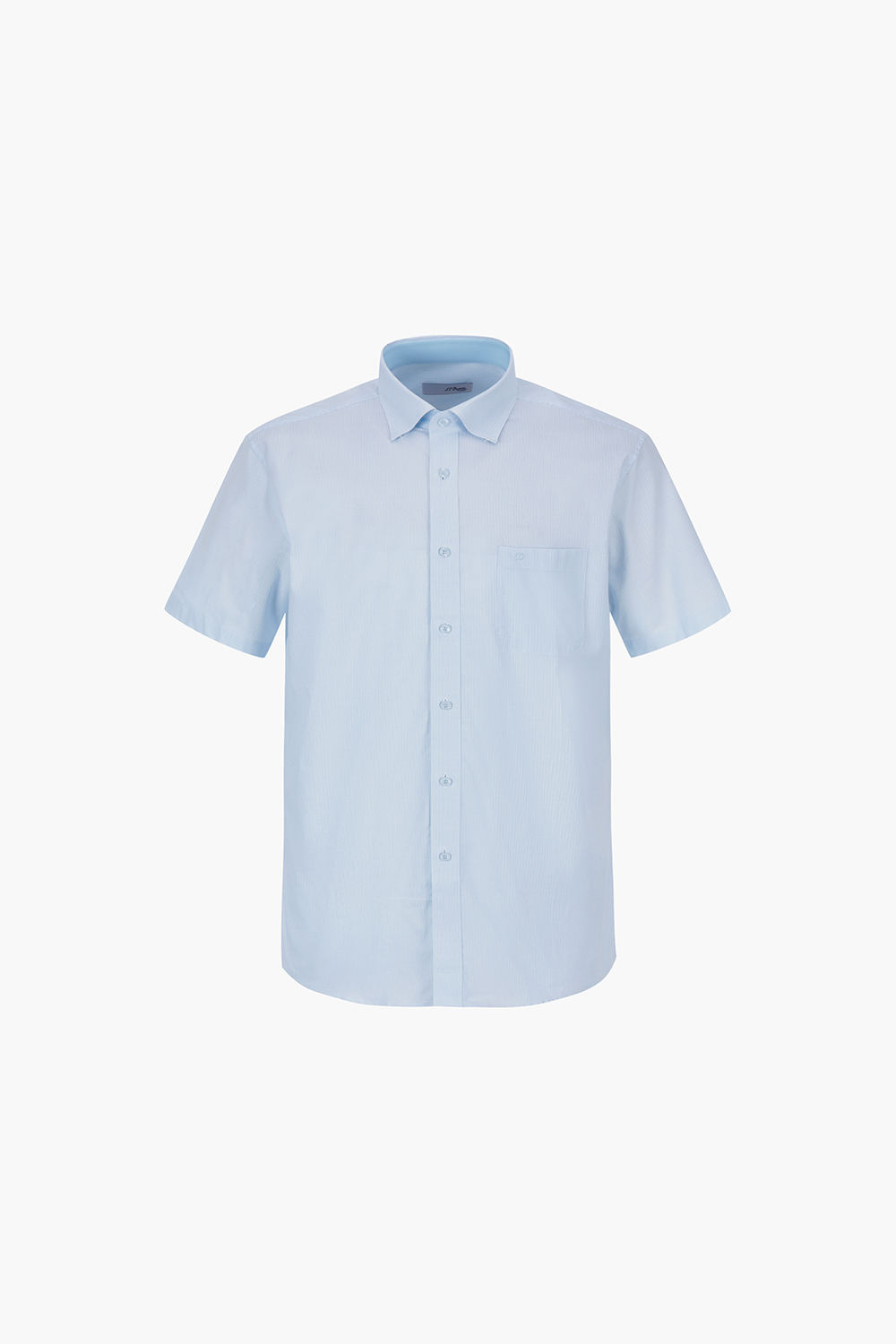 체크 도비 배색 105 비즈니스 반팔 셔츠 블루 SE4MM11HS105SBU