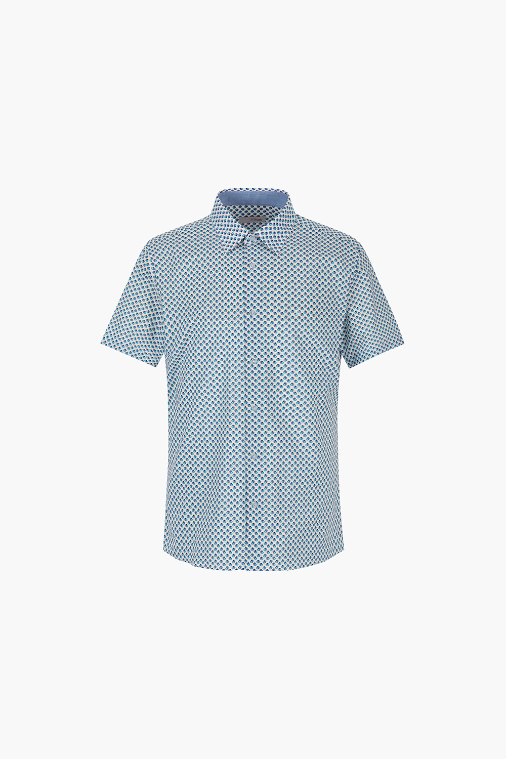 피쉬 프린트 316 컴포터블 반팔 셔츠 블루 SE4MM21HS316SBU