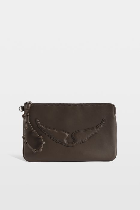 Angel Leather Clutch