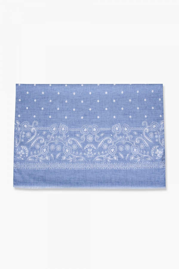 코튼 헤이즐리 도트 패턴 104 블루 스카프