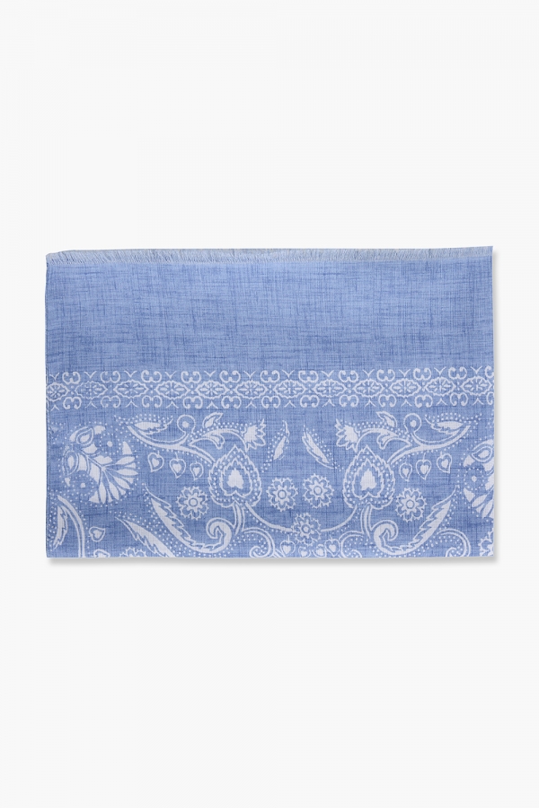 코튼 헤이즐리 도트 패턴 104 블루 스카프