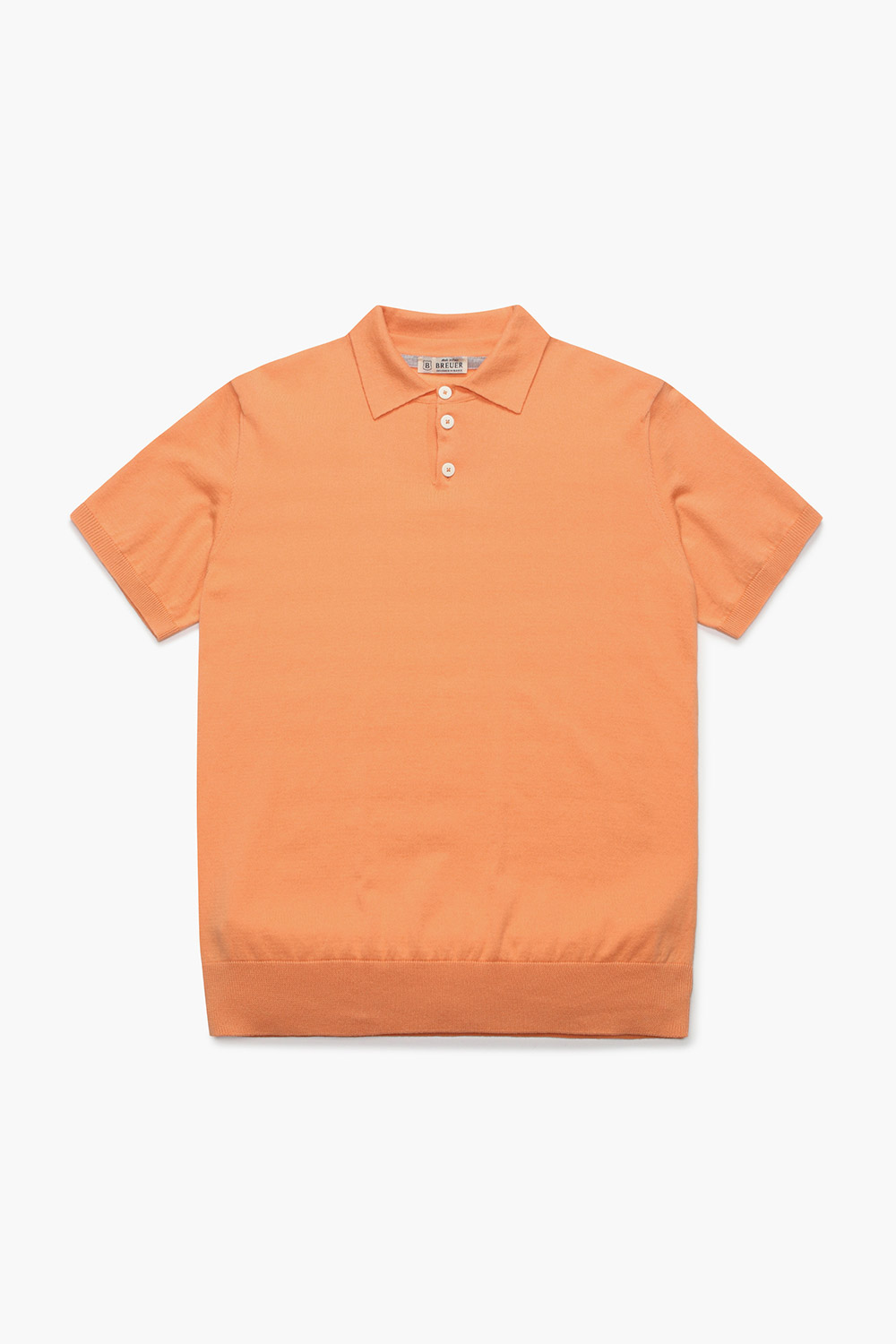 코튼 폴로 501 오렌지 반소매 니트