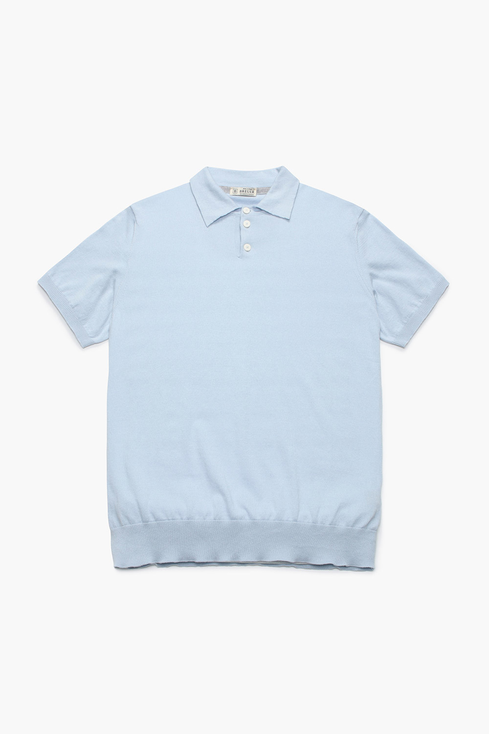코튼 폴로 501 라이트블루 반소매 니트