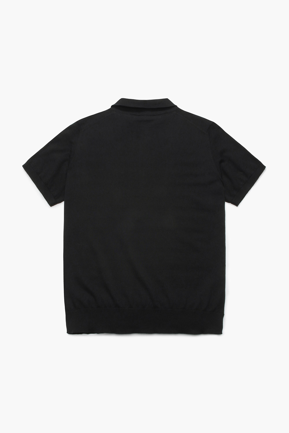 코튼 폴로 501 블랙 반소매 니트