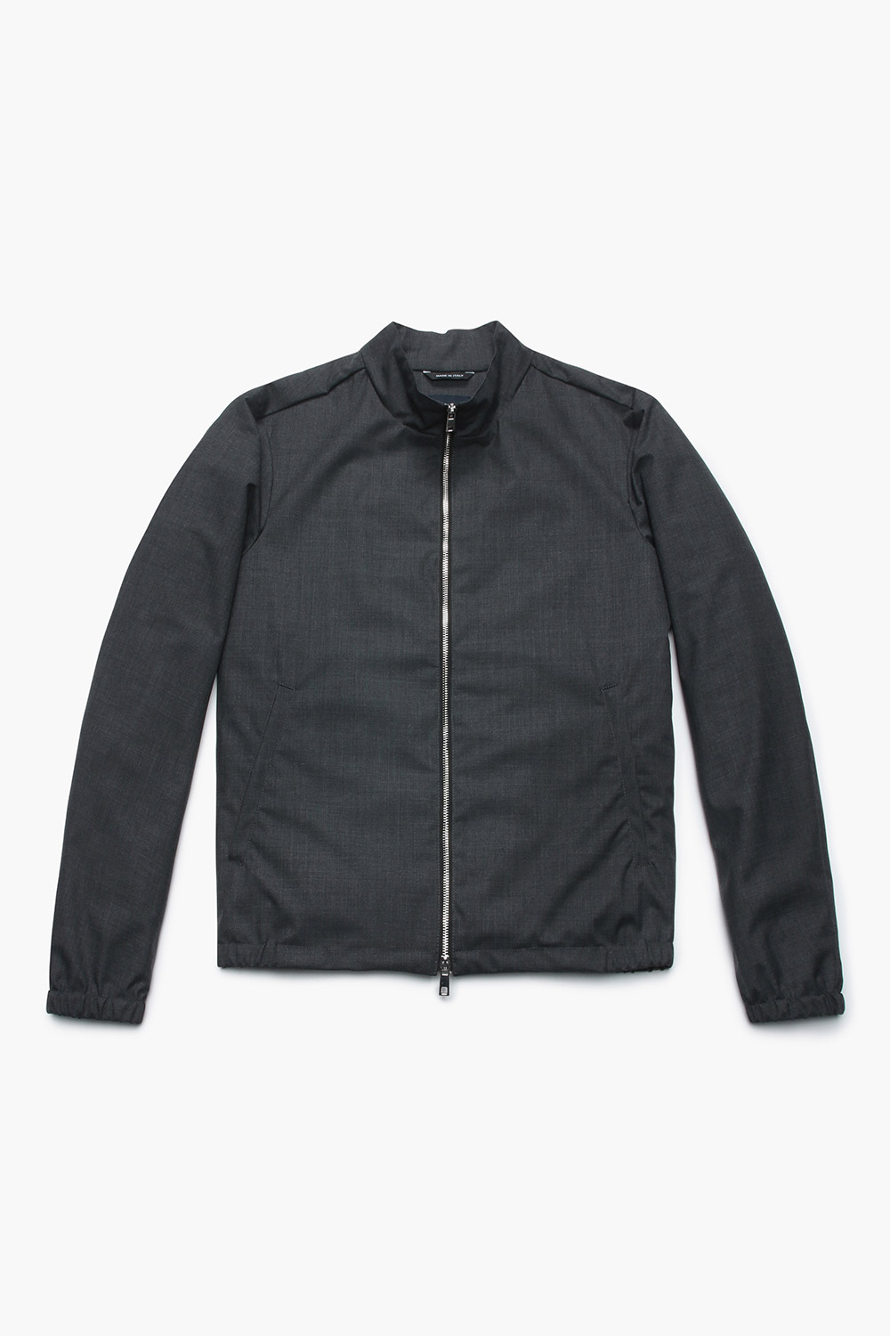 썸머 울 혼방 하이넥 베이직 블루종 점퍼 53T4089016