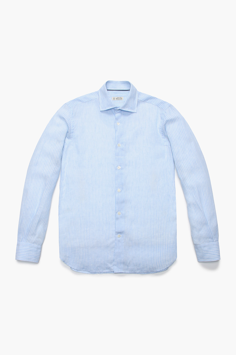 린넨 스트라이프 105 라이트블루 셔츠