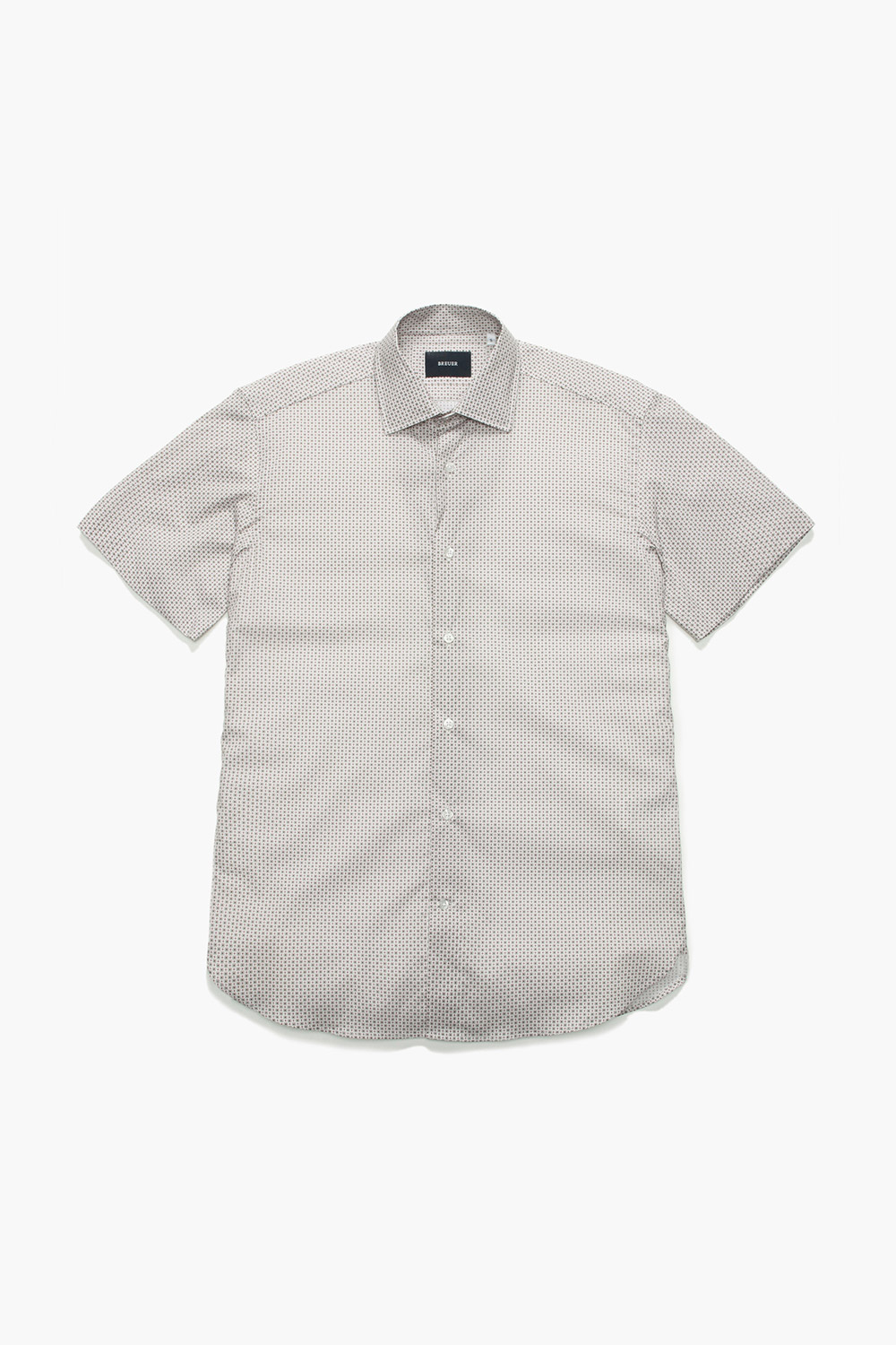 코튼 도트 패턴 851 레드 반소매 셔츠