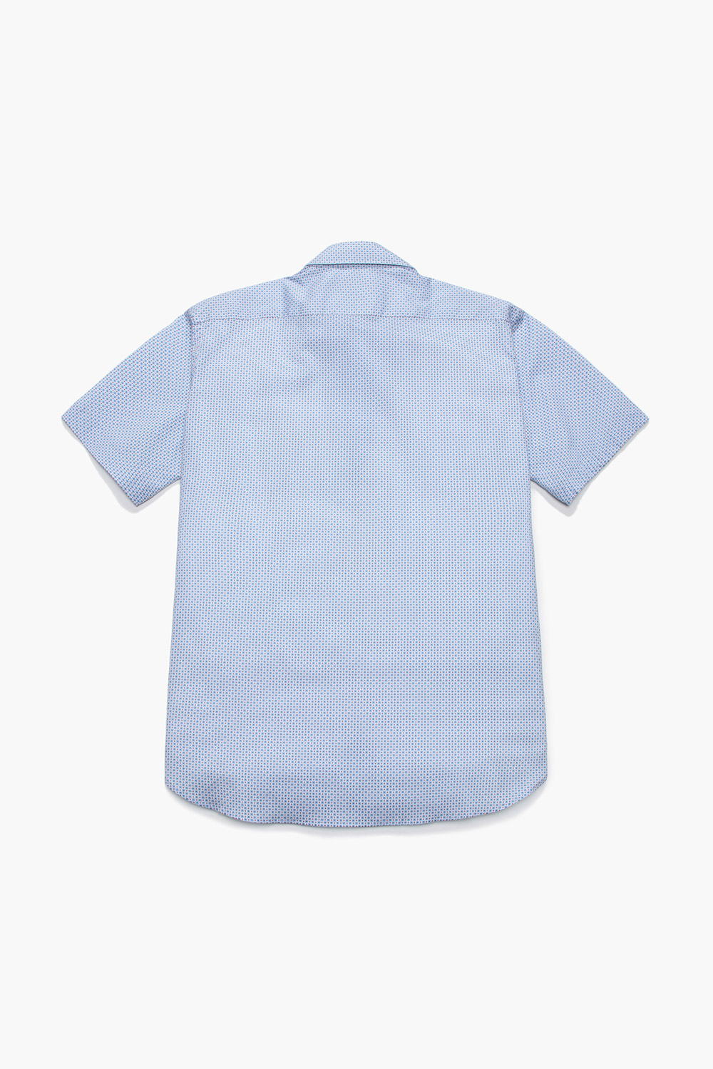 코튼 도트 패턴 851 블루 반소매 셔츠