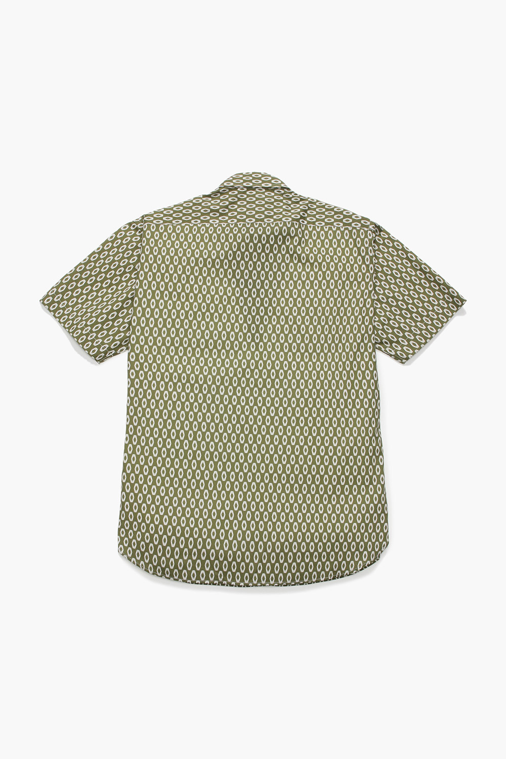 코튼 일러스트 도트 852 그린 반소매 셔츠