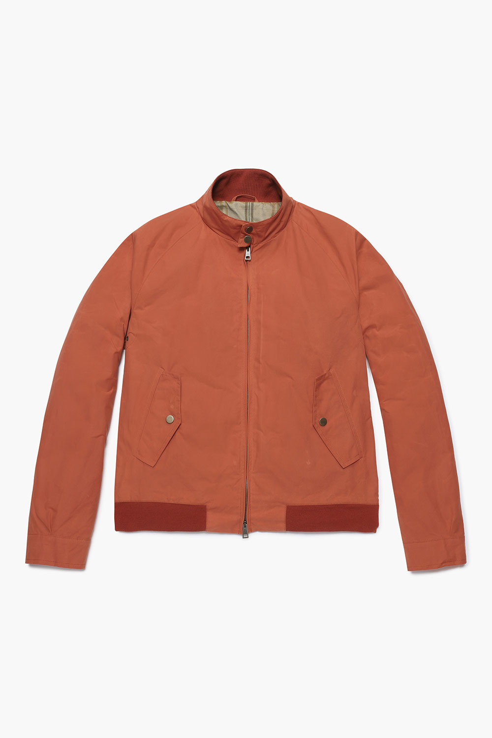 왁스 코튼 베이직 블루종 803 오렌지 점퍼