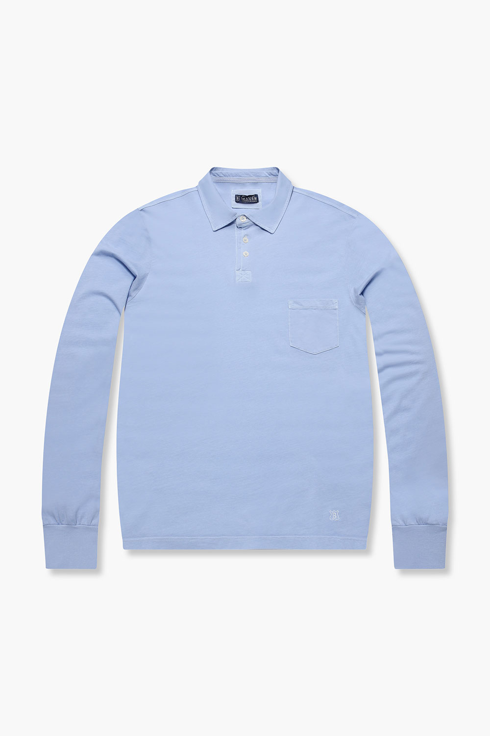 코튼 폴로 101 라이트블루 긴소매 티셔츠