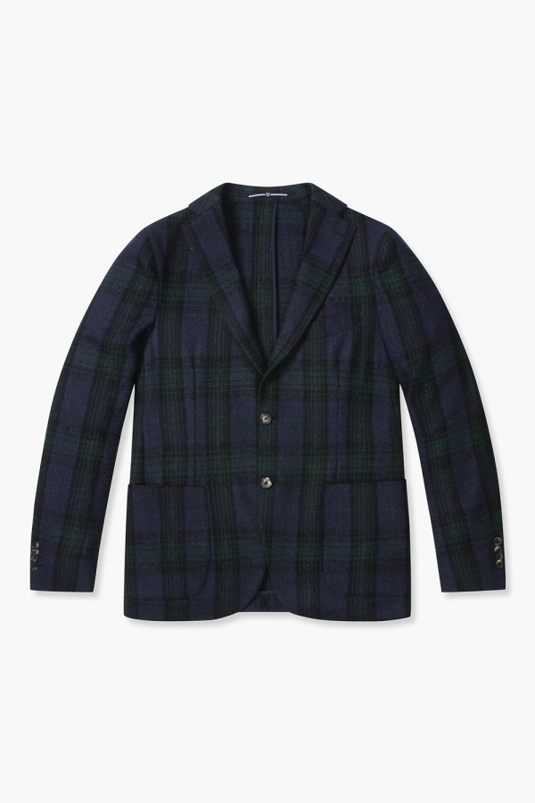 울 타탄 체크 테일러드 자켓 GSH3514H351401