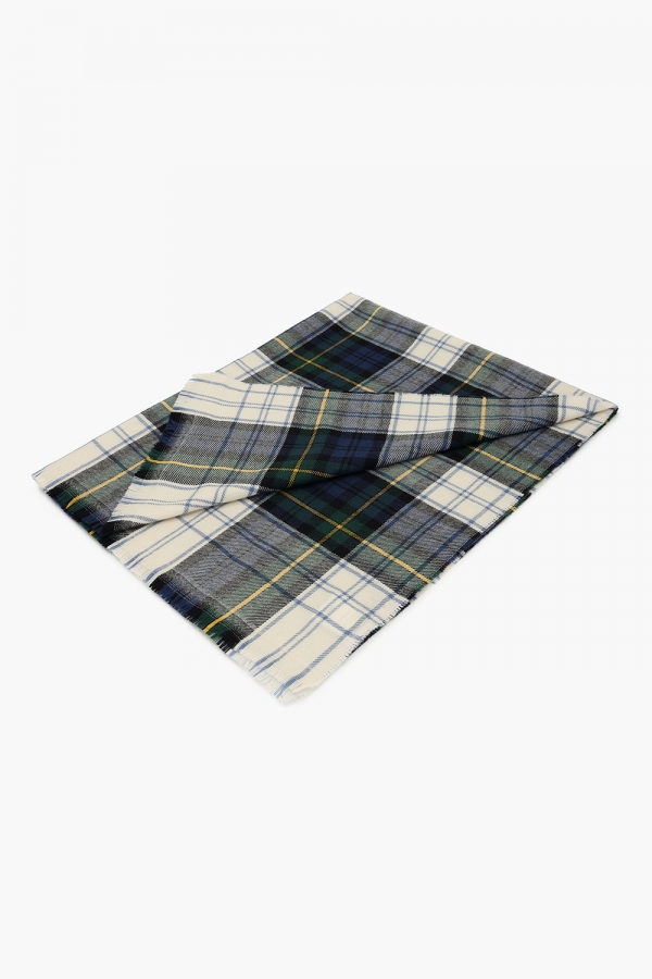 울 타탄 체크 104 그린 머플러