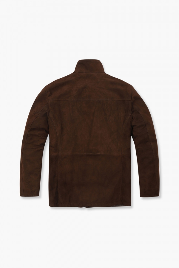 램스킨 스웨이드 하이넥 803 다크브라운 점퍼