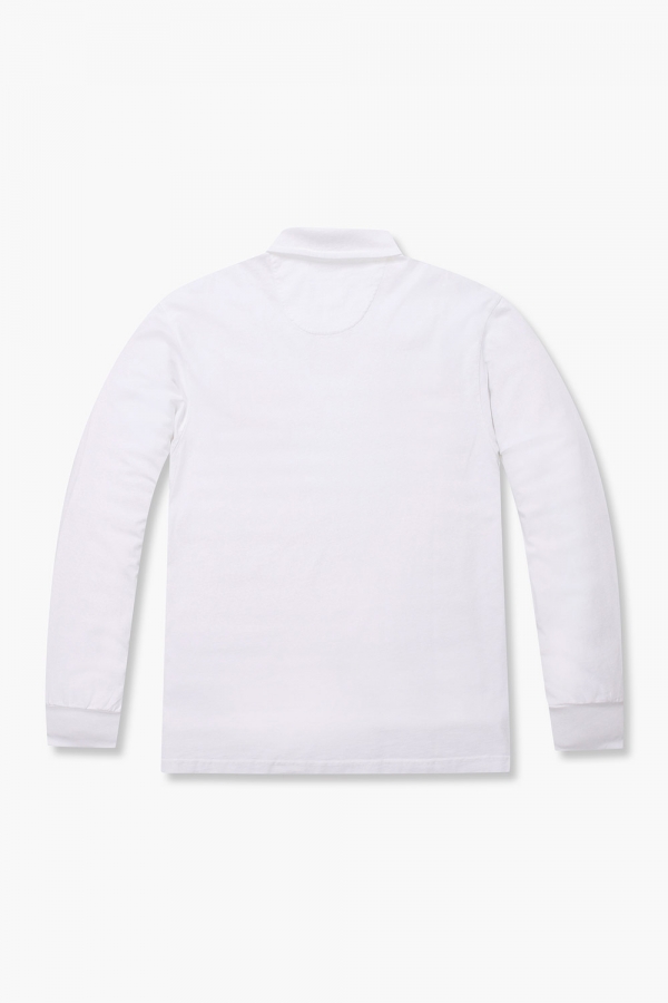 코튼 폴로 101 화이트 긴소매 티셔츠