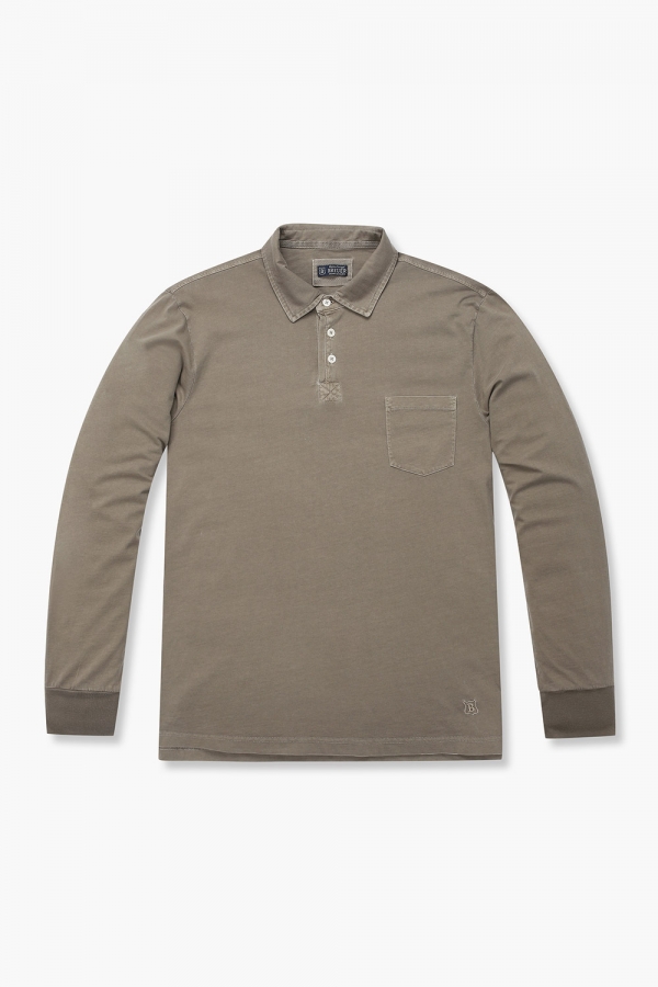 코튼 폴로 101 브라운 긴소매 티셔츠