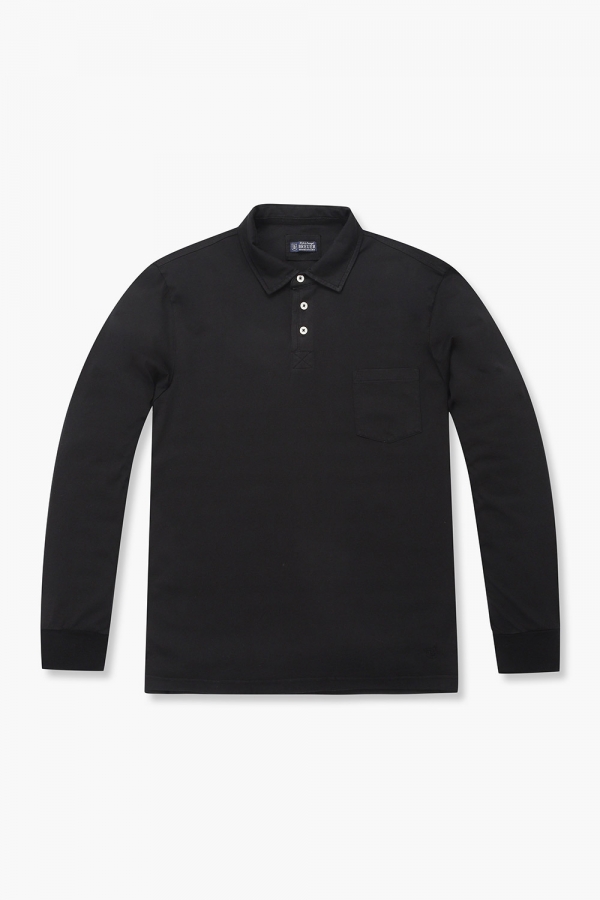 코튼 폴로 101 블랙 긴소매 티셔츠