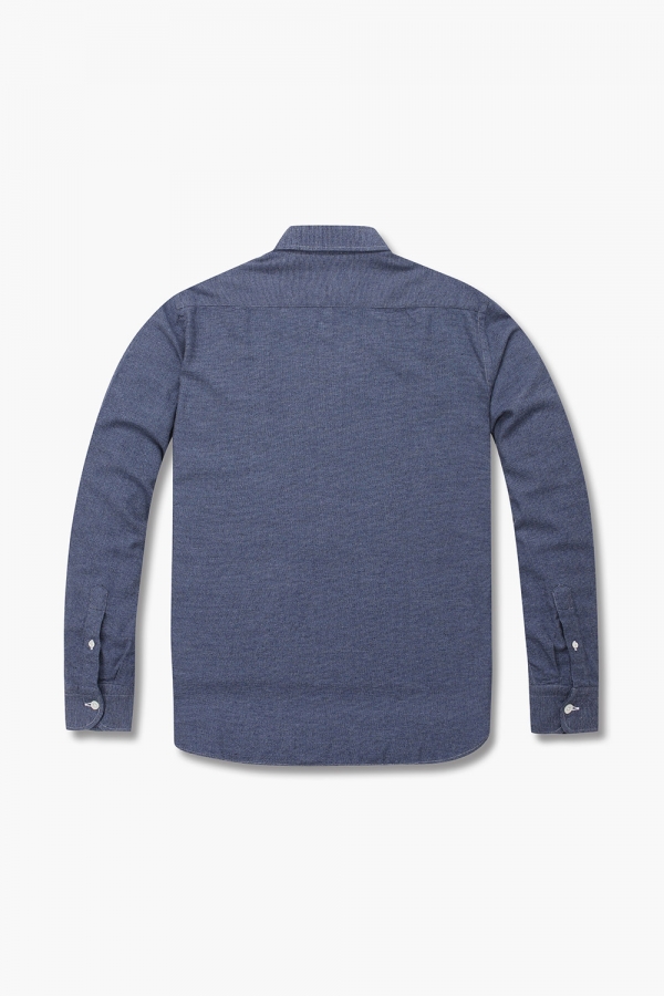 코튼 베이직 플란넬 306 네이비 셔츠